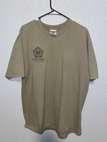 Streetwear × Vintage Wood badge 00’s tee