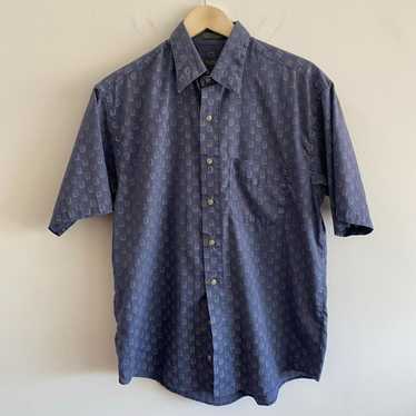 Van Heusen × Vintage Vintage Geometric Short Slee… - image 1