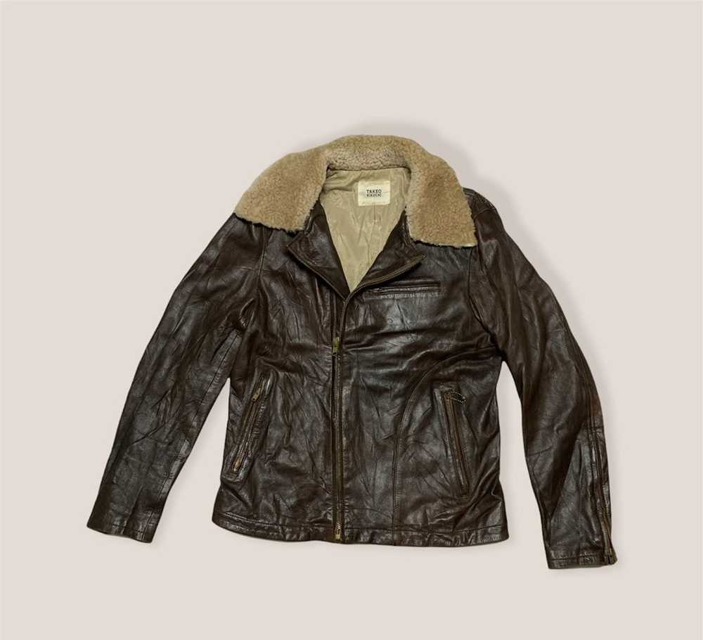 Leather Jacket × Takeo Kikuchi Vintage Takeo Kiku… - image 1