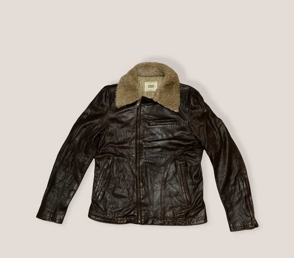 Leather Jacket × Takeo Kikuchi Vintage Takeo Kiku… - image 2