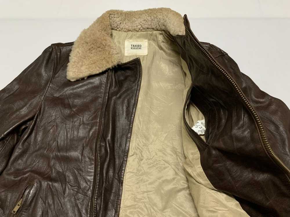Leather Jacket × Takeo Kikuchi Vintage Takeo Kiku… - image 6