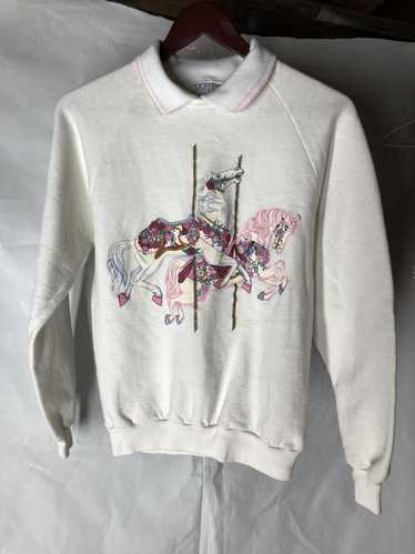 Vintage Vintage morning sun sweater horse carousel