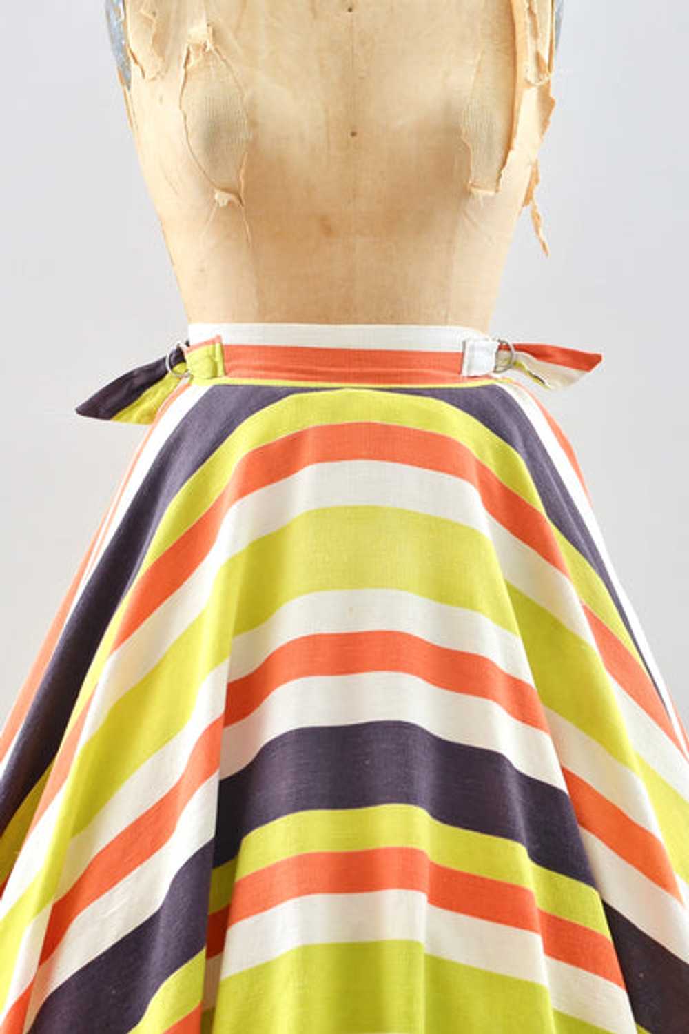 40s Striped Skirt / S - image 2