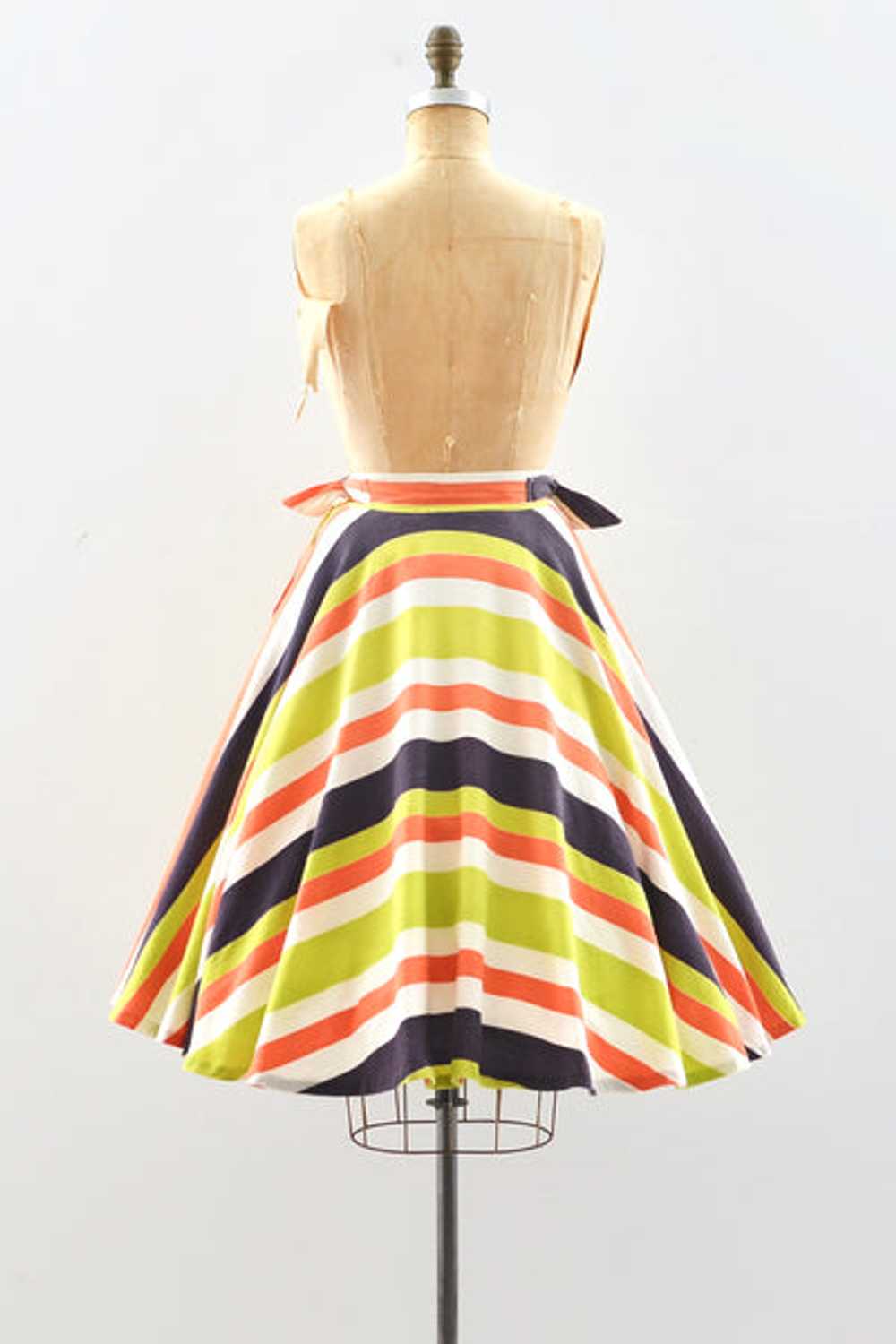 40s Striped Skirt / S - image 4