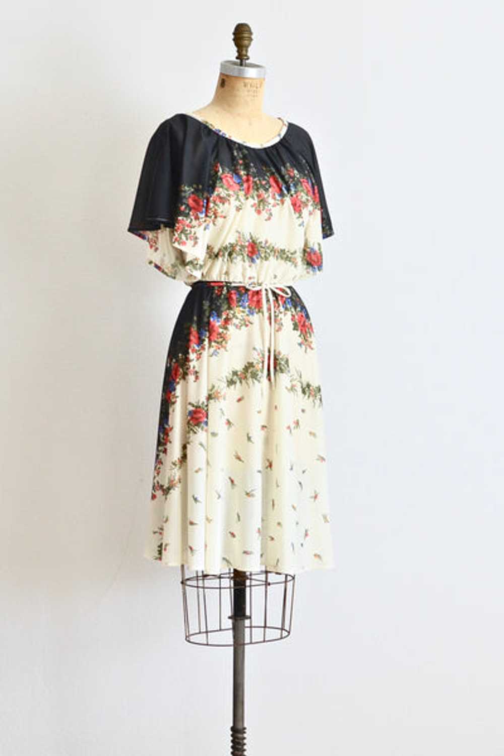 60s Floral Dress / XXS XS - image 3