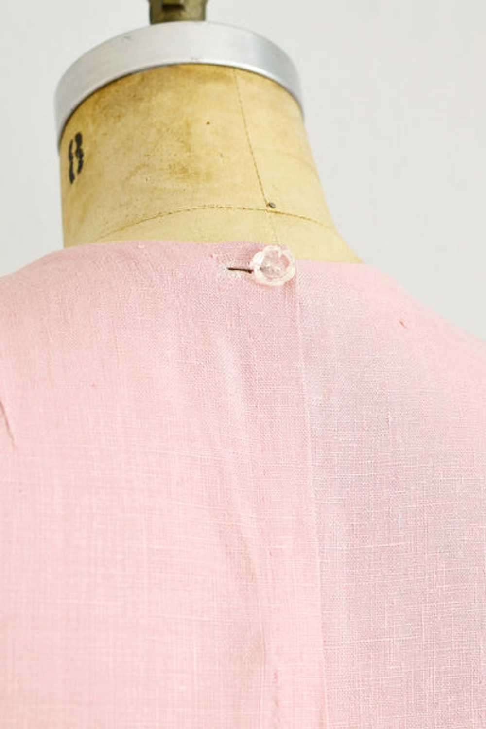 Pink Linen Dress / S - image 2