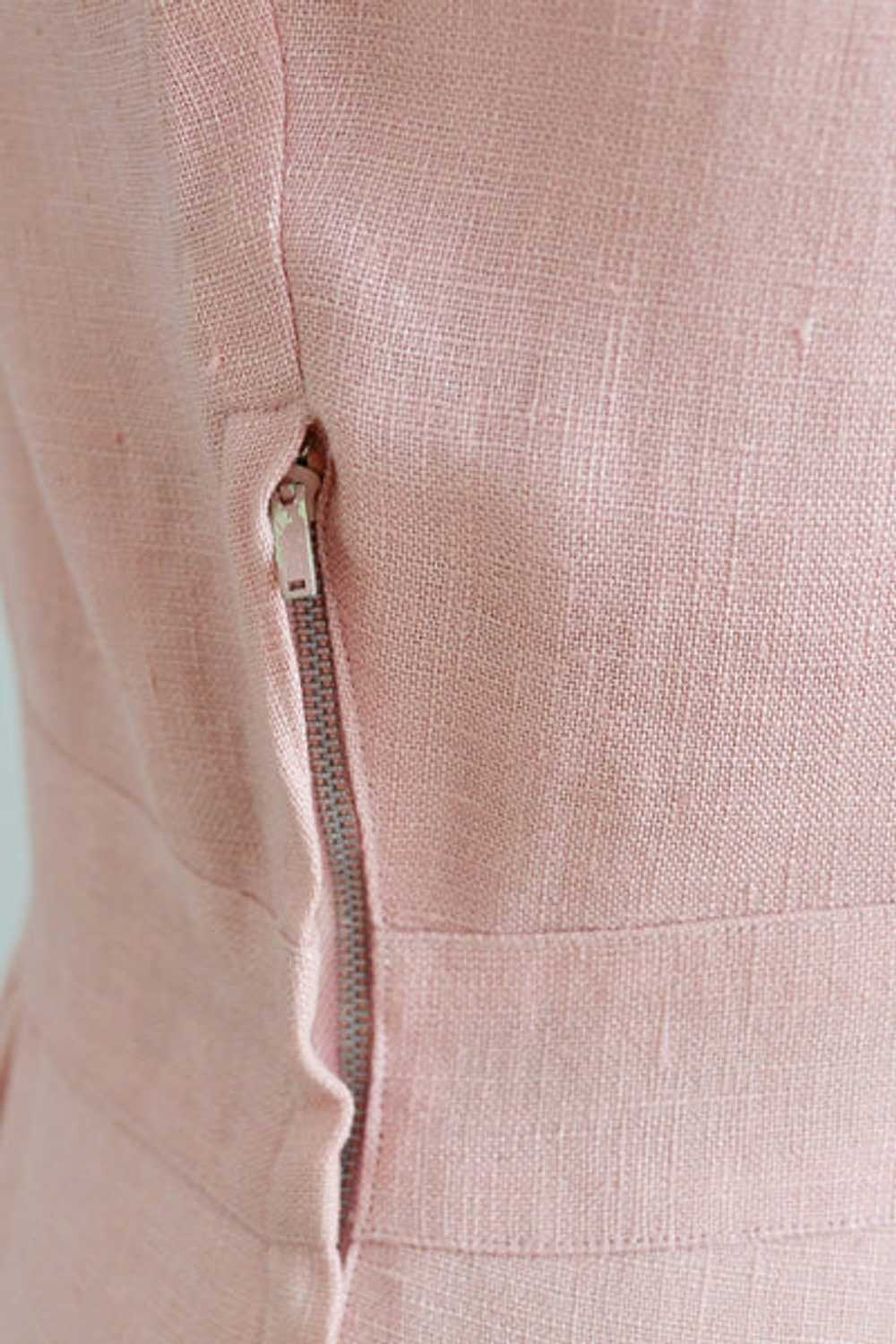 Pink Linen Dress / S - image 3