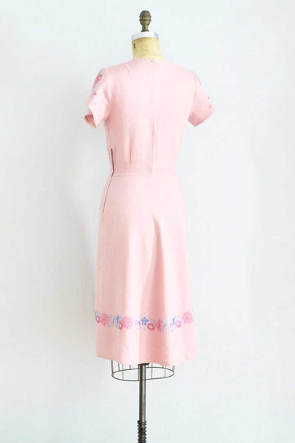 Pink Linen Dress / S - image 4
