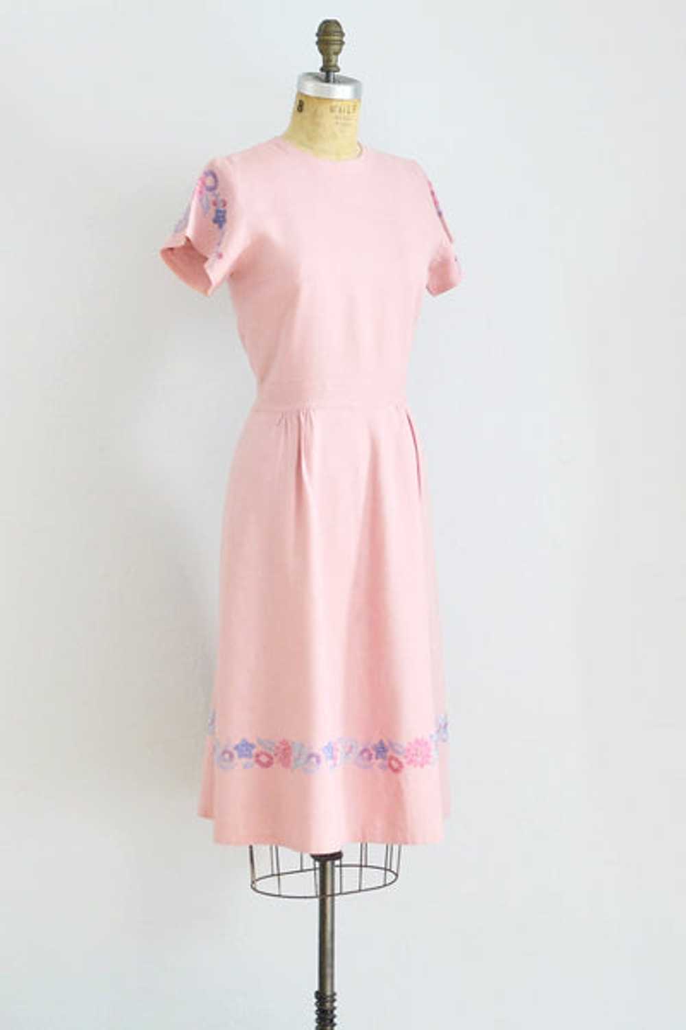 Pink Linen Dress / S - image 5