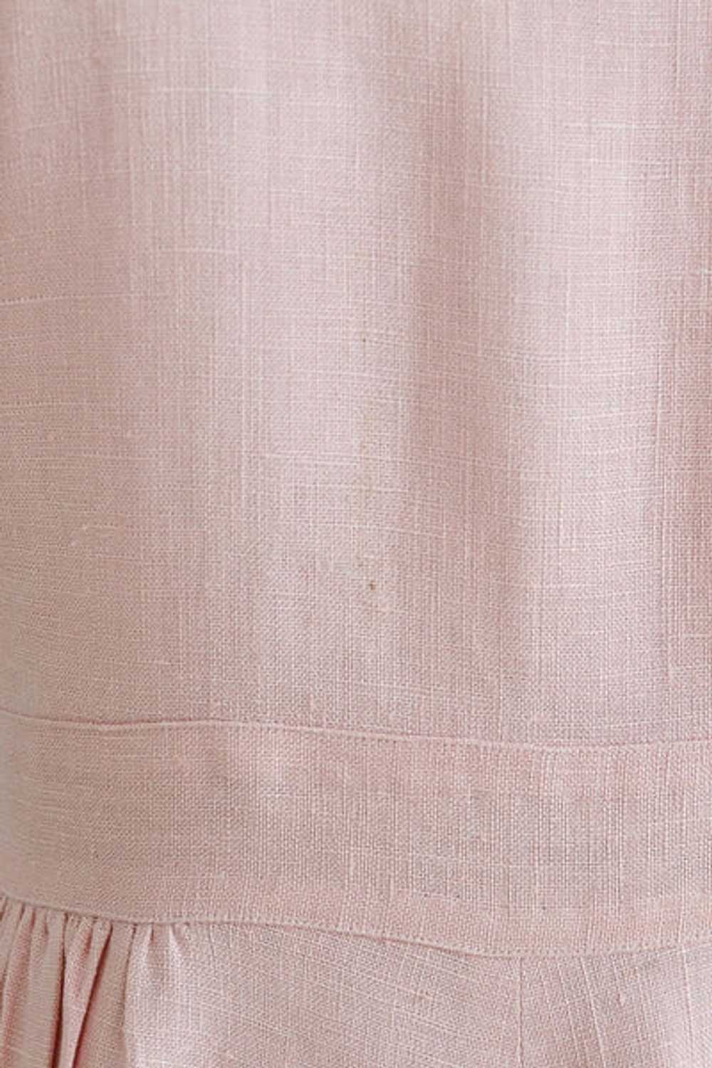 Pink Linen Dress / S - image 6