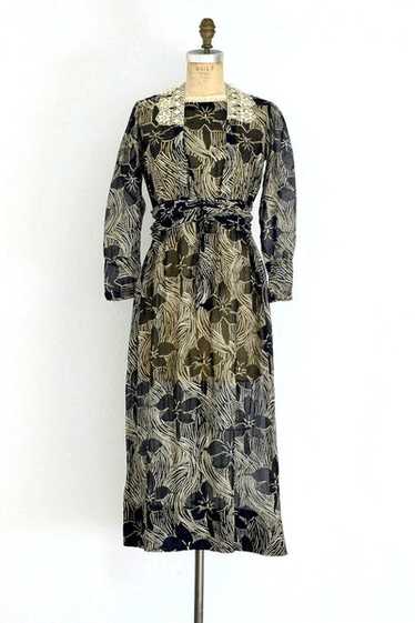 1910s Printed Dress