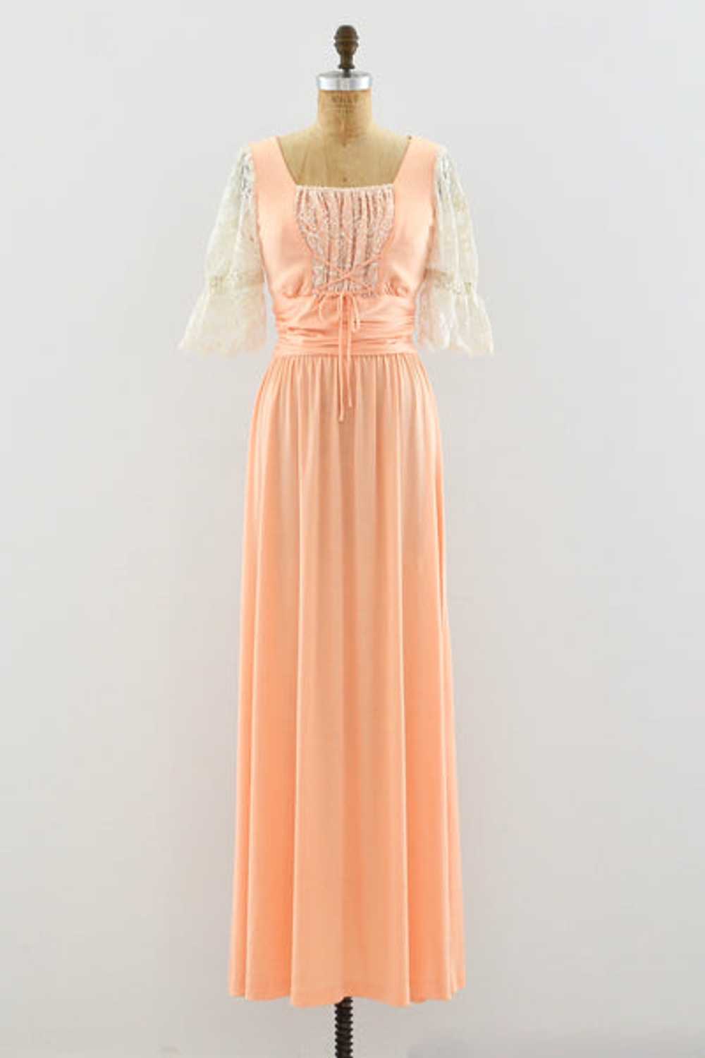 Peach Maxi Dress / S - image 1