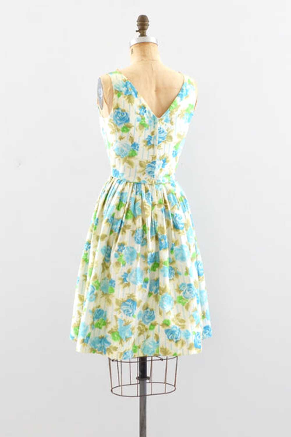 Blue Rose Print Dress / XS - image 4