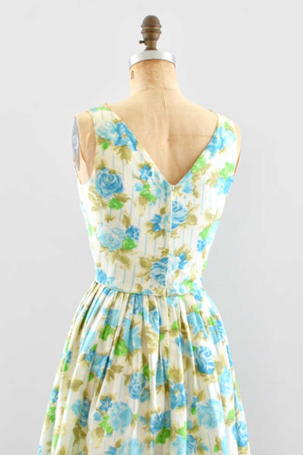 Blue Rose Print Dress / XS - image 5