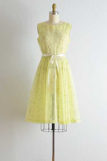 Vintage 1950s Limoncello Sheer Dress / M - image 1