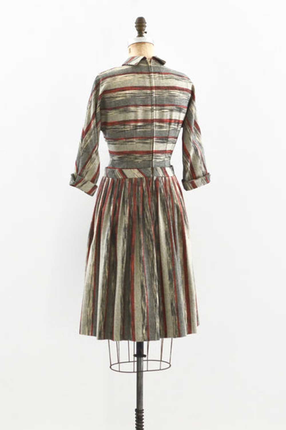 1950s Striped Dress / S - image 4