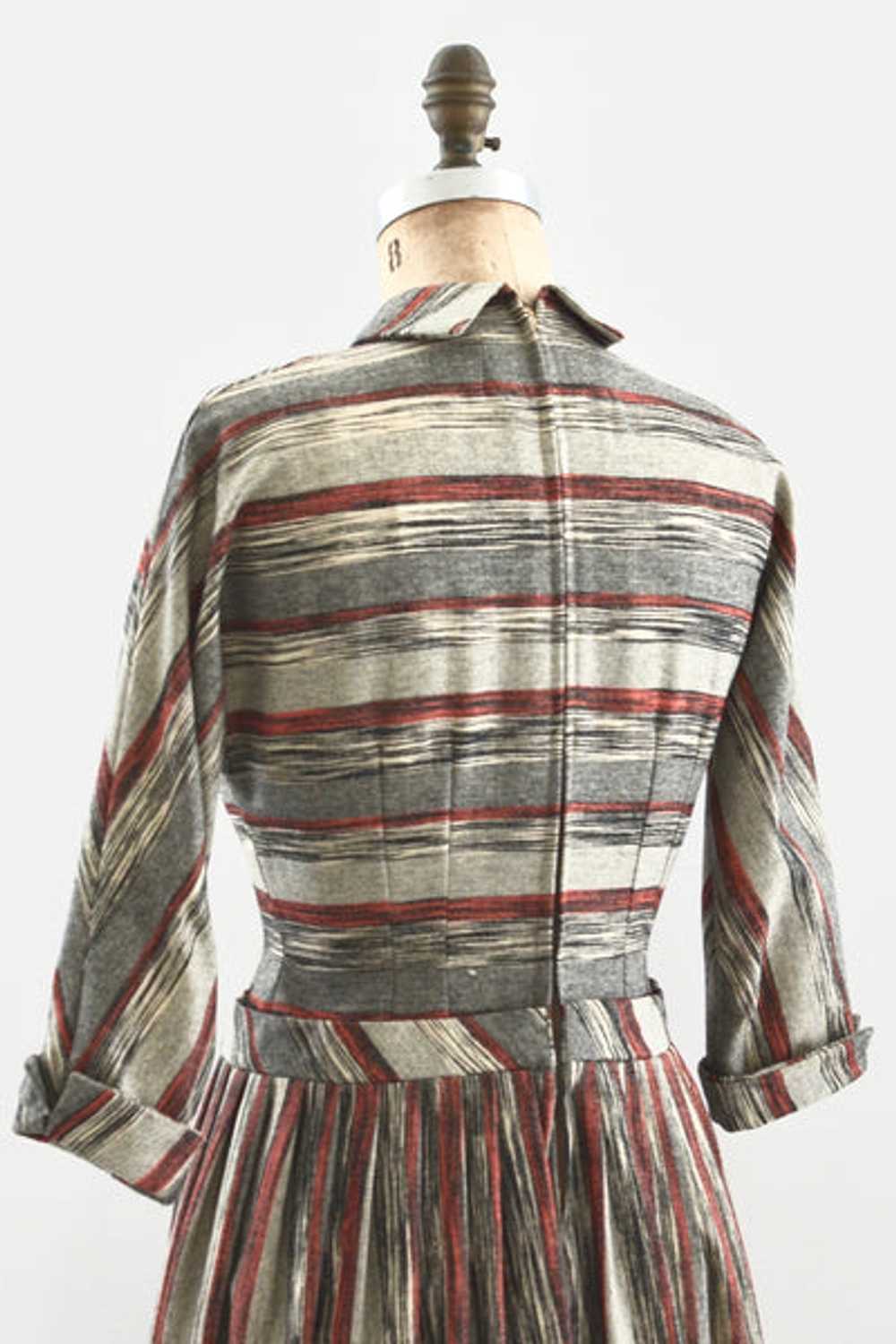 1950s Striped Dress / S - image 5