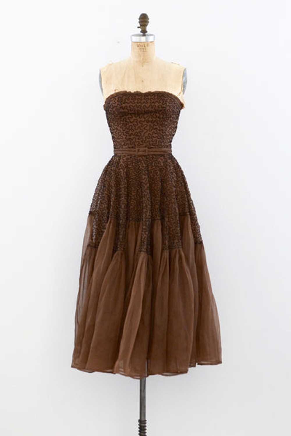 1940's Soutache Dress / XS - image 1