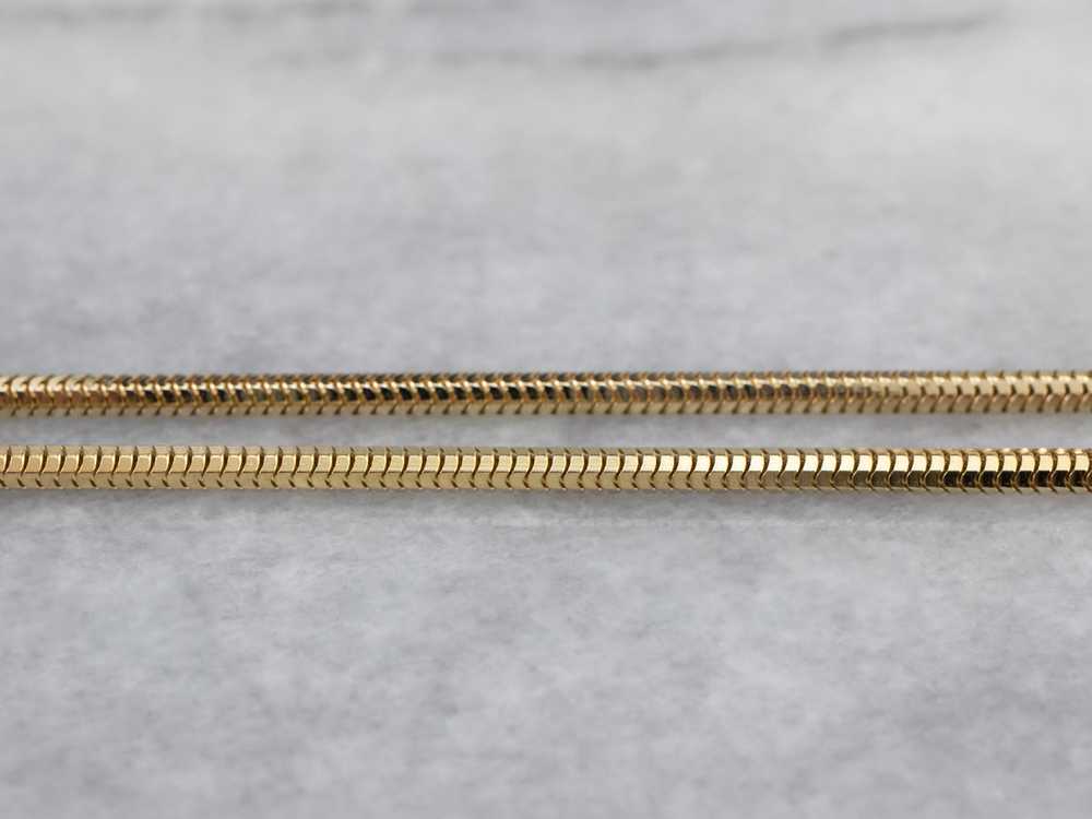 14K Gold Snake Chain Necklace - image 3