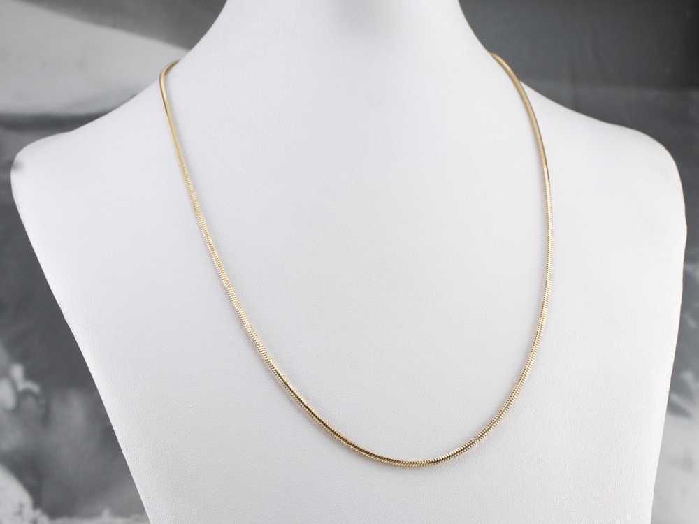 14K Gold Snake Chain Necklace - image 5