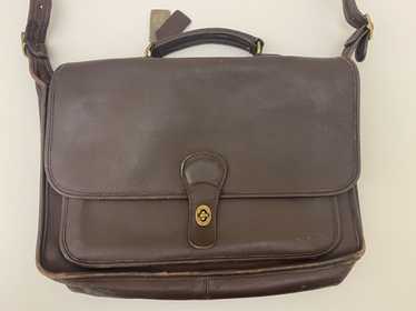Coach Black Leather 0537 Laptop Attache Messenger Bag… - Gem