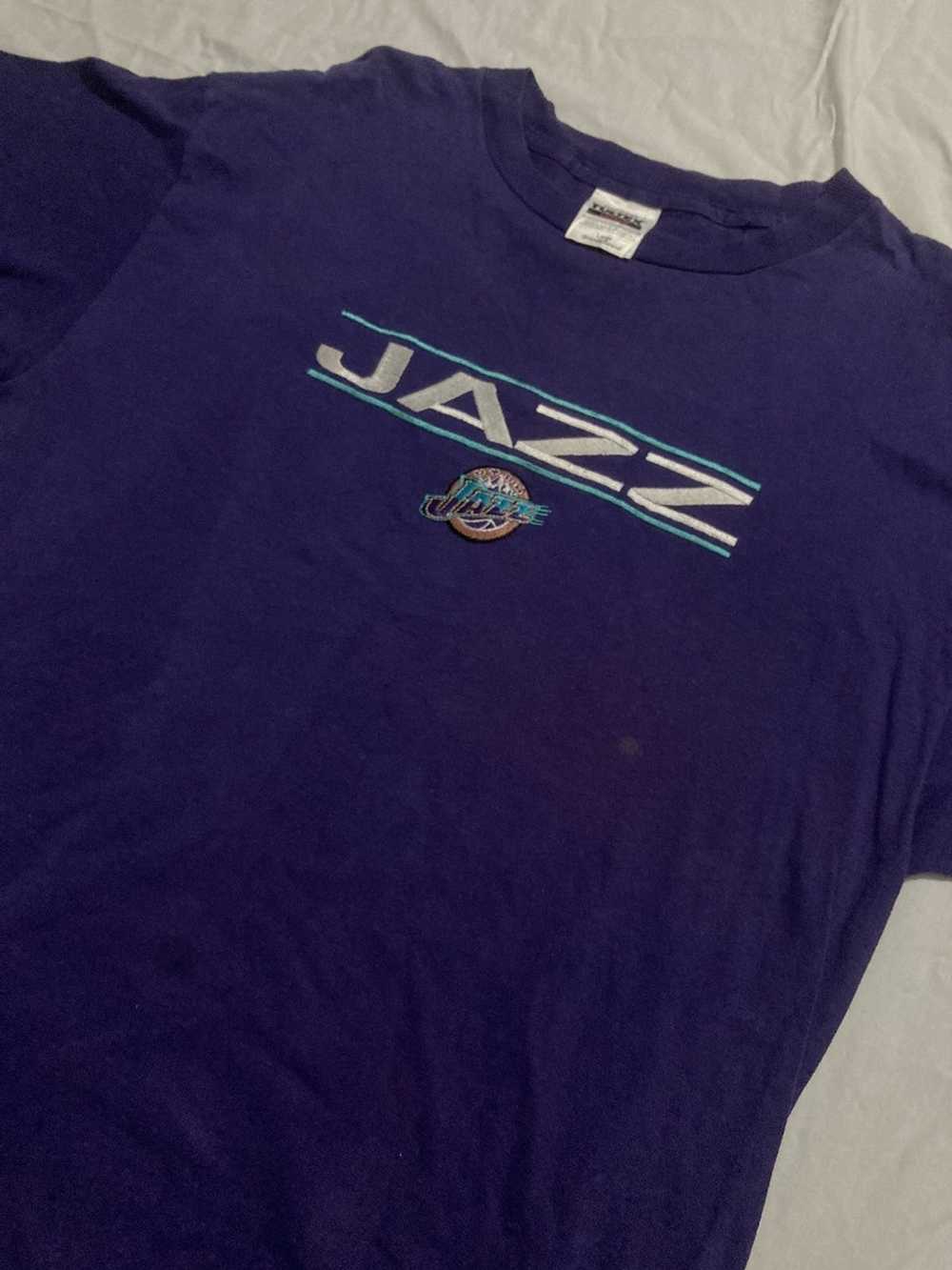 Vintage 90s Denver Nuggets T-Shirt Mens XL NBA Logo Basketball Team Purple