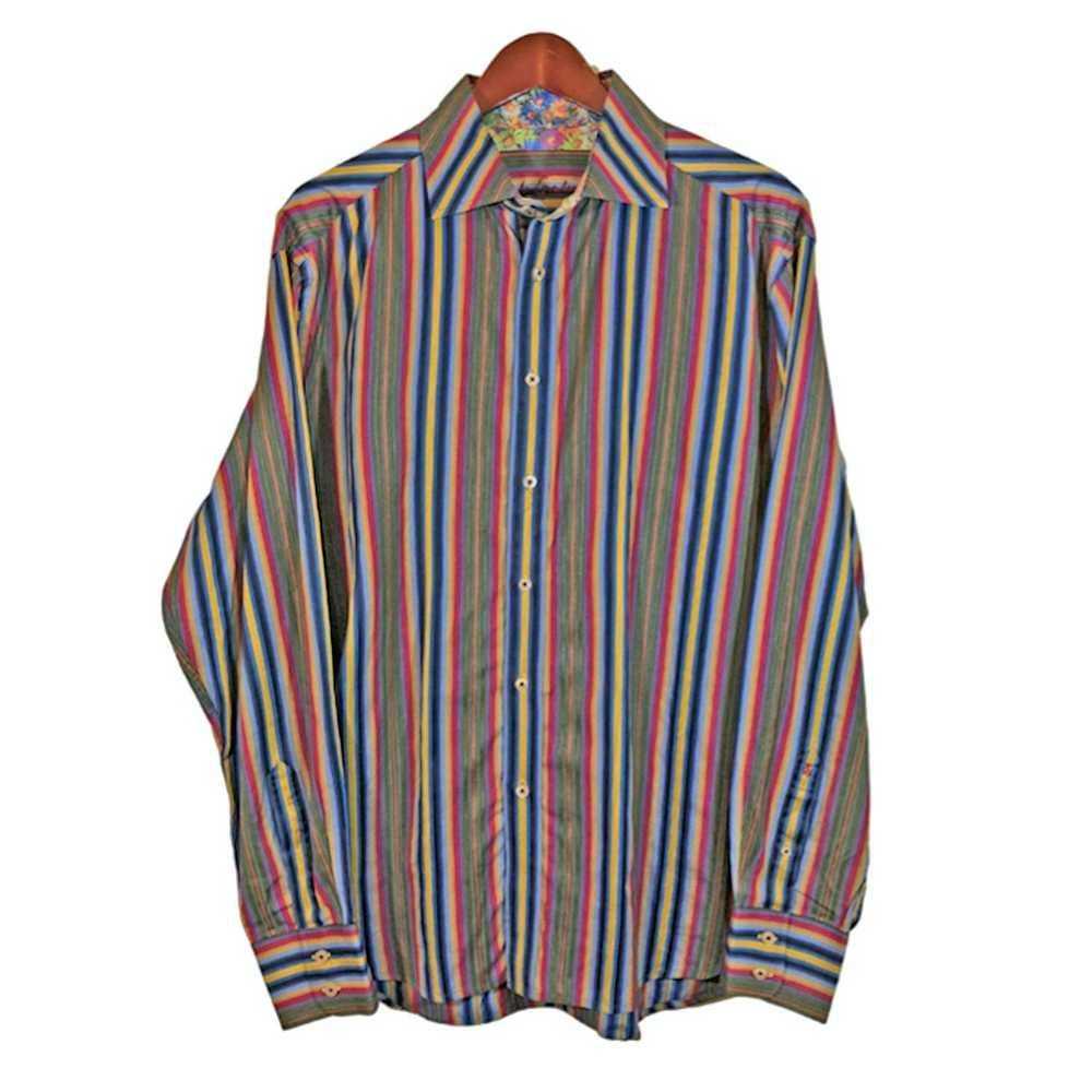 Robert Graham ROBERT GRAHAM Red Blue Yellow Strip… - image 1