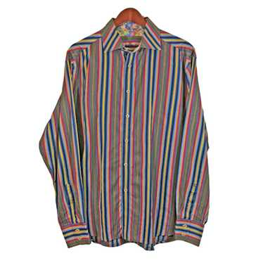 Robert Graham ROBERT GRAHAM Red Blue Yellow Strip… - image 1