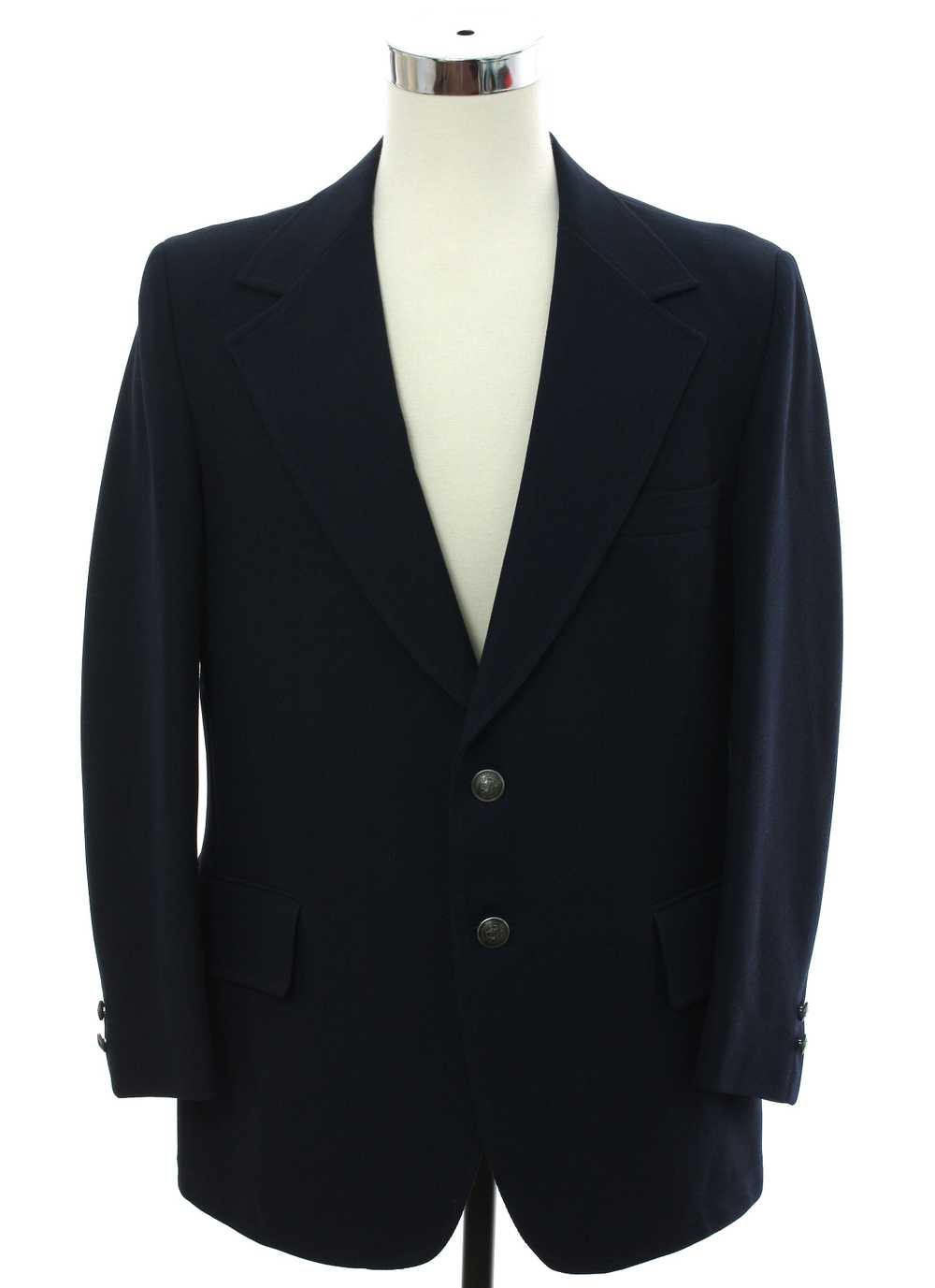 1970's Sears Mens Midnight Blue Disco Blazer Spor… - image 1