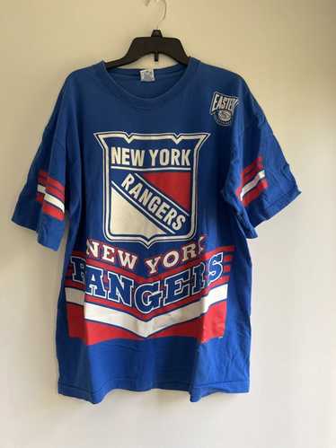 CustomCat New York Rangers Lady Liberty 2 Retro NHL Crewneck Sweatshirt Ash / 4XL