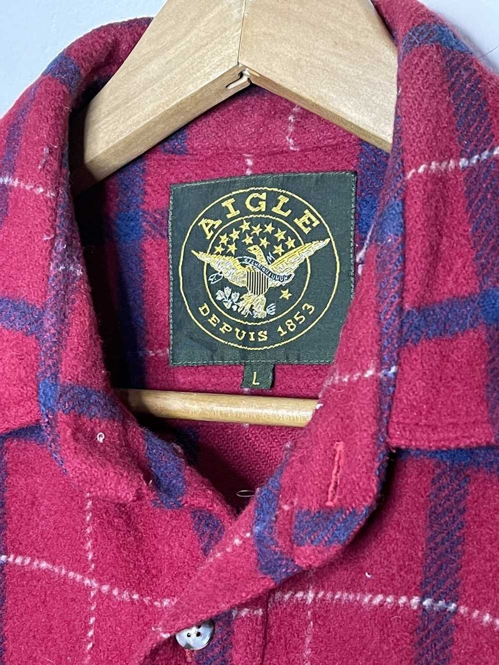 Aigle × Japanese Brand aigle plaid fleece jacket - image 2