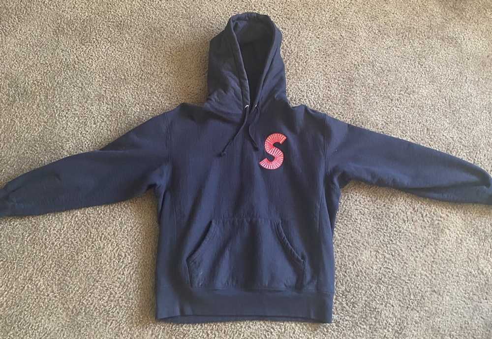Supreme Supreme S Logo Hooded Sweatshirt - Navy -… - image 1
