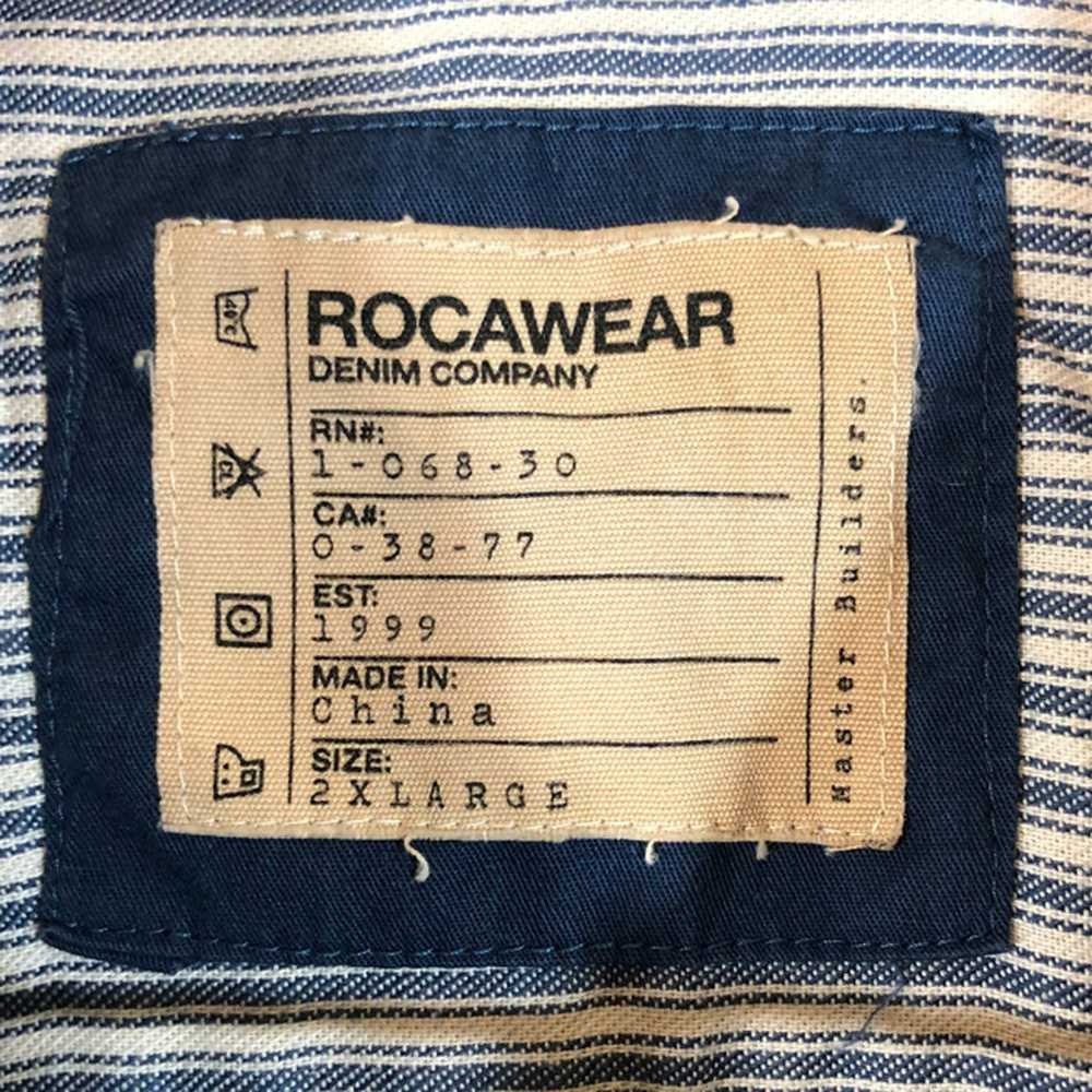 Rocawear ROCAWEAR Blue White Striped 2 Pockets Sh… - image 4