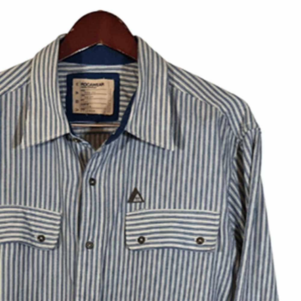 Rocawear ROCAWEAR Blue White Striped 2 Pockets Sh… - image 5