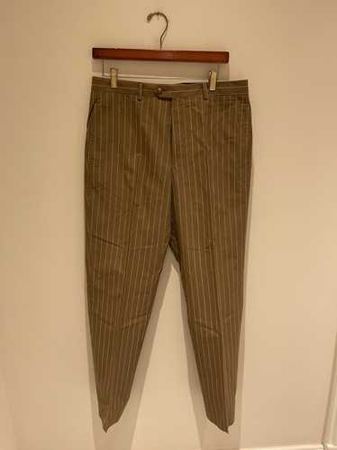 Etro Etro Mustard Trousers with Off-White Stripes