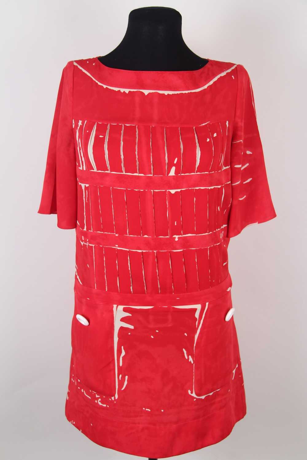 Louis Vuitton Louis Vuitton Silk Dress sz 34 0045… - image 1