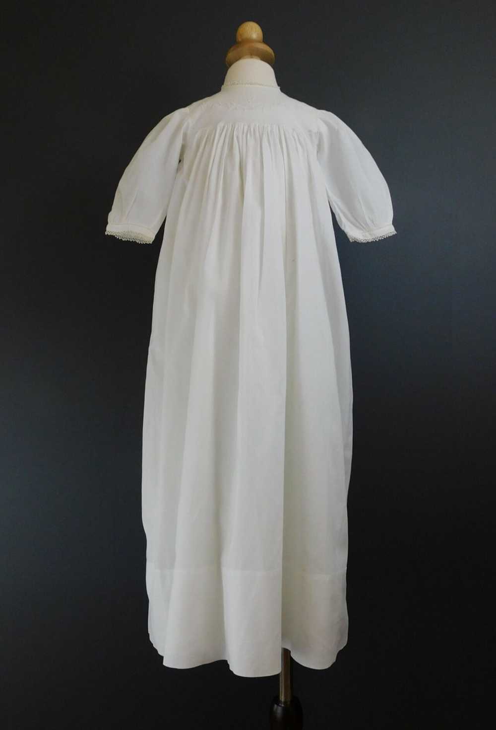 Antique Baby Dress, Victorian Infant Gown, White … - image 2