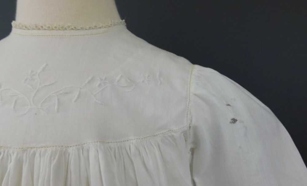Antique Baby Dress, Victorian Infant Gown, White … - image 5