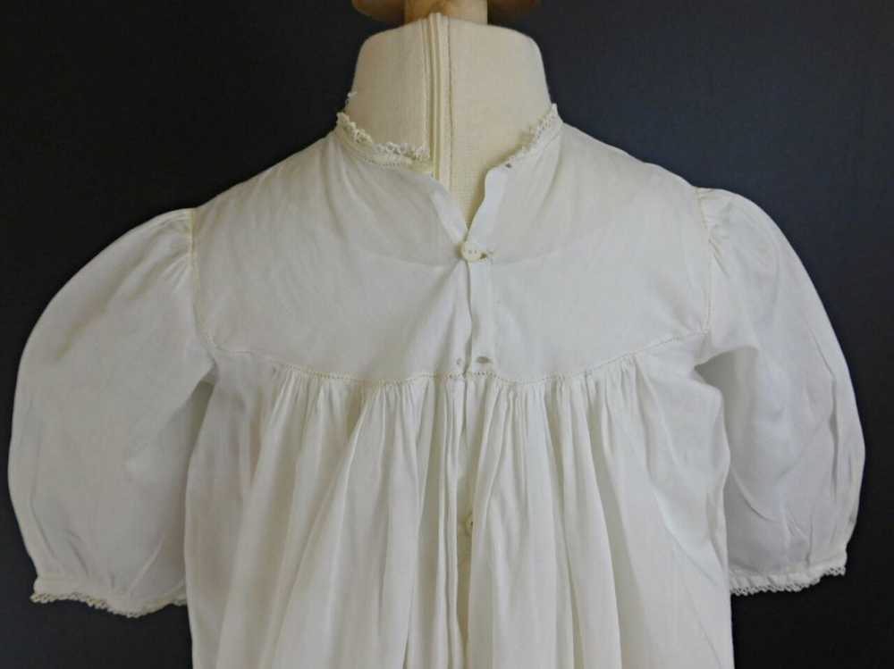 Antique Baby Dress, Victorian Infant Gown, White … - image 8