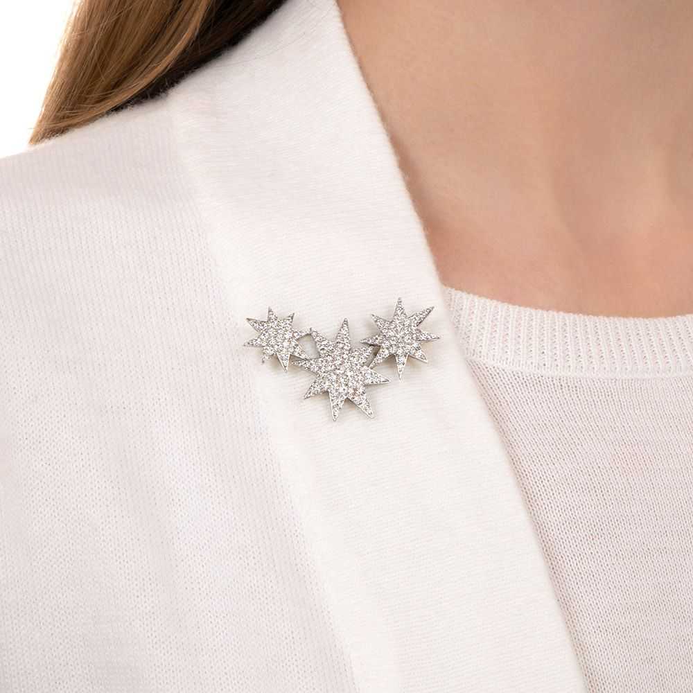 Oscar Heyman Pavé Diamond Star Brooch/Necklace - image 4