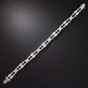 Art Deco Diamond 'X' Link Bracelet - image 1