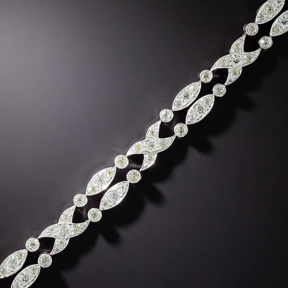Art Deco Diamond 'X' Link Bracelet - image 2