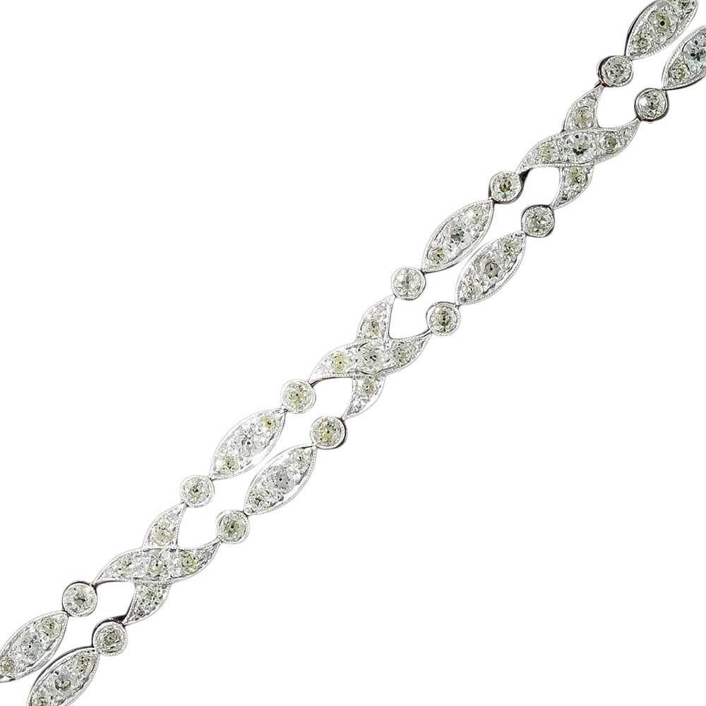 Art Deco Diamond 'X' Link Bracelet - image 3