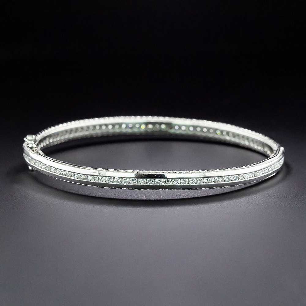 Estate Diamond Bangle Bracelet - image 1