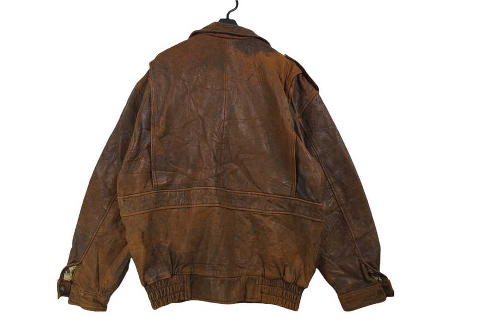 Bomber Jacket × Leather Jacket × Vintage Rare!! V… - image 5