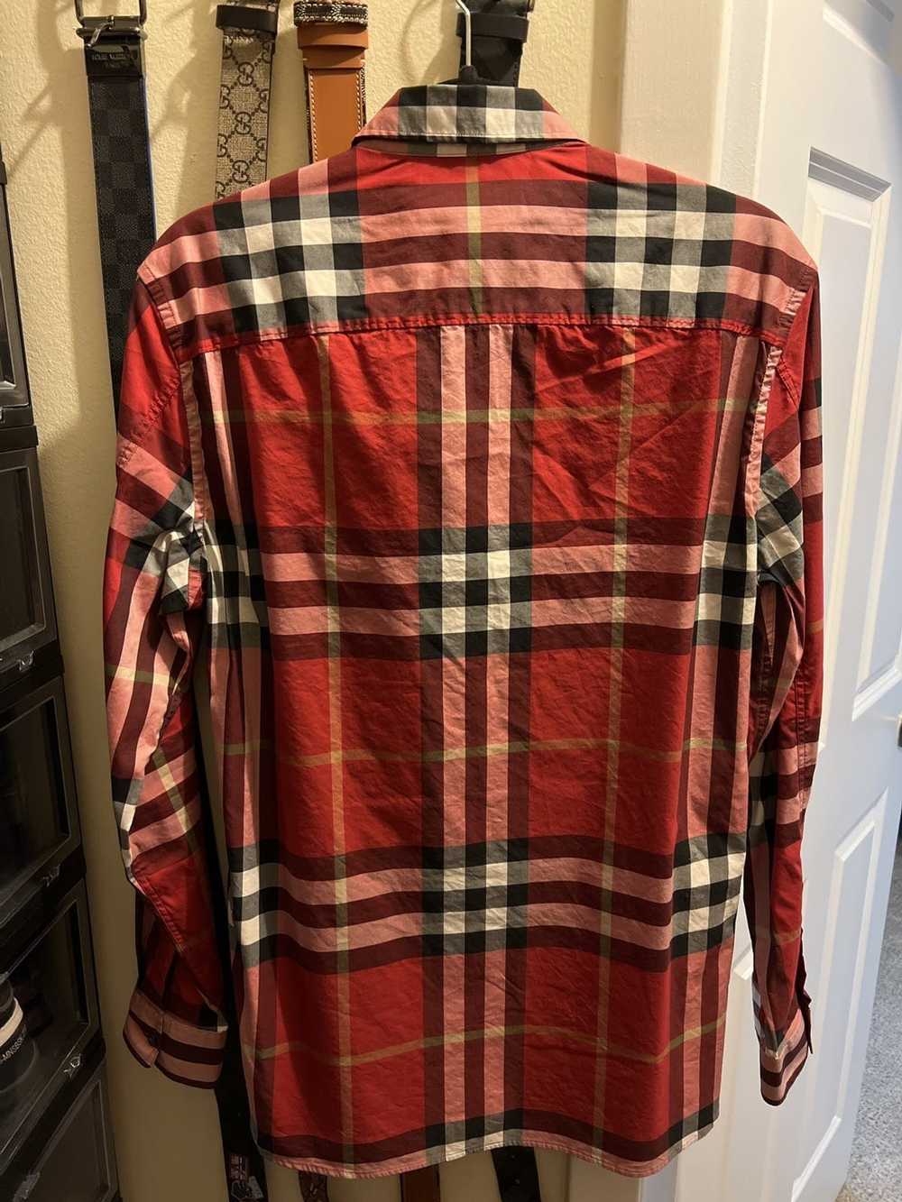Burberry Burberry Button Up Red Check - image 3