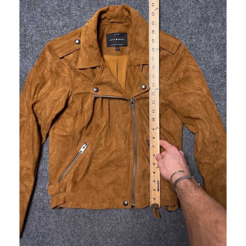 Lucky Brand Lucky Brand Brown Suede Motorcycle Ja… - image 10