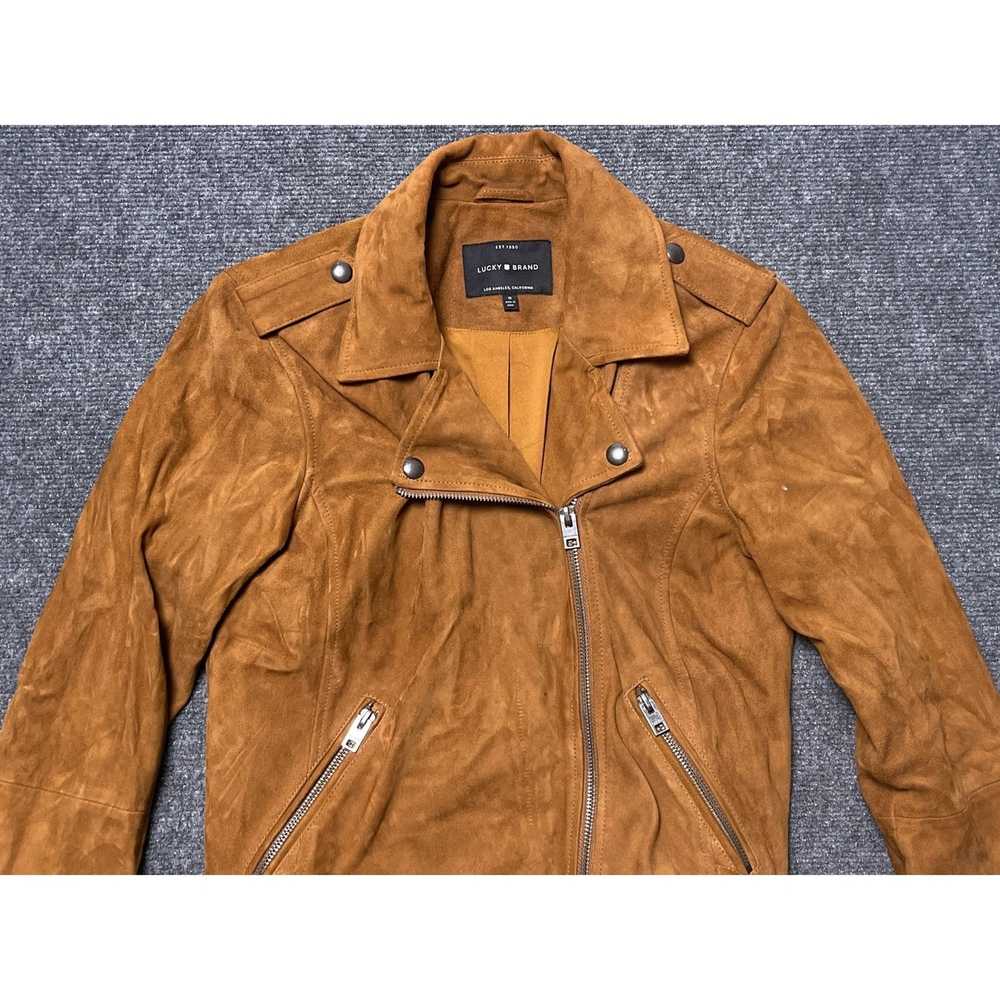 Lucky Brand Lucky Brand Brown Suede Motorcycle Ja… - image 3