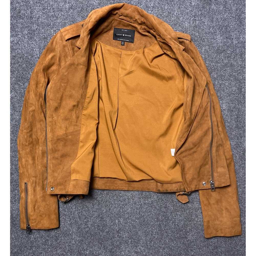 Lucky Brand Lucky Brand Brown Suede Motorcycle Ja… - image 8