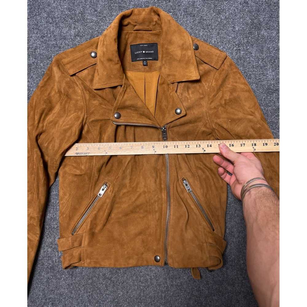 Lucky Brand Lucky Brand Brown Suede Motorcycle Ja… - image 9